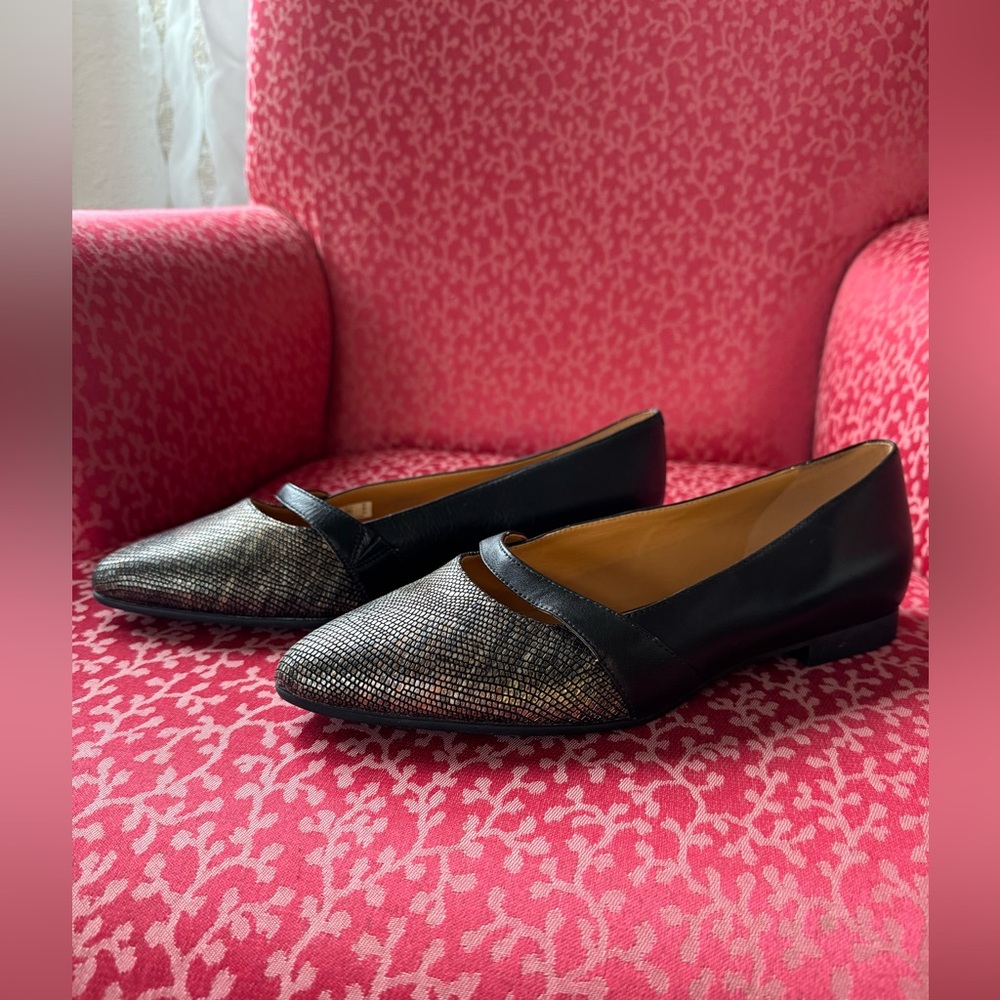 Ecco Akita Flats, Black & Multi Metallic, Size 40 - Picture 1 of 16